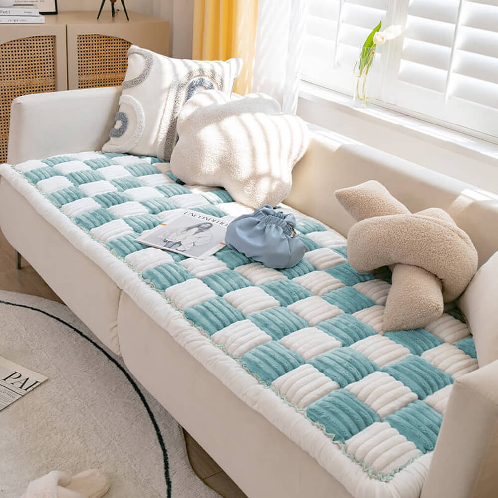 Plaid Square Comfy Couch Covers
