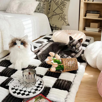 Plaid Square Comfy Couch Covers