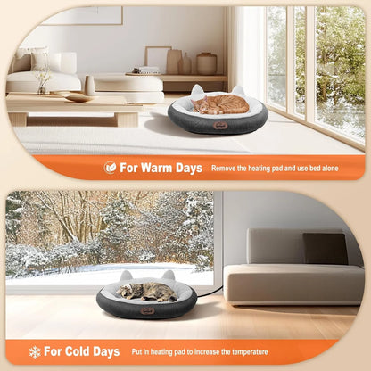 Heated Cozy Donut Bed