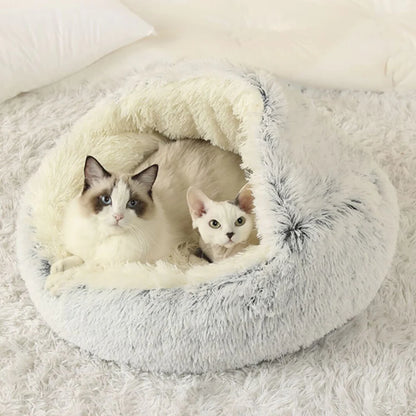 Plush Cat Cave Bed