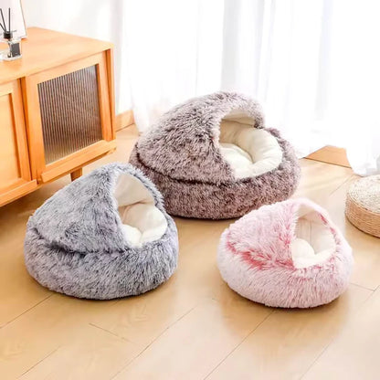 Plush Cat Cave Bed