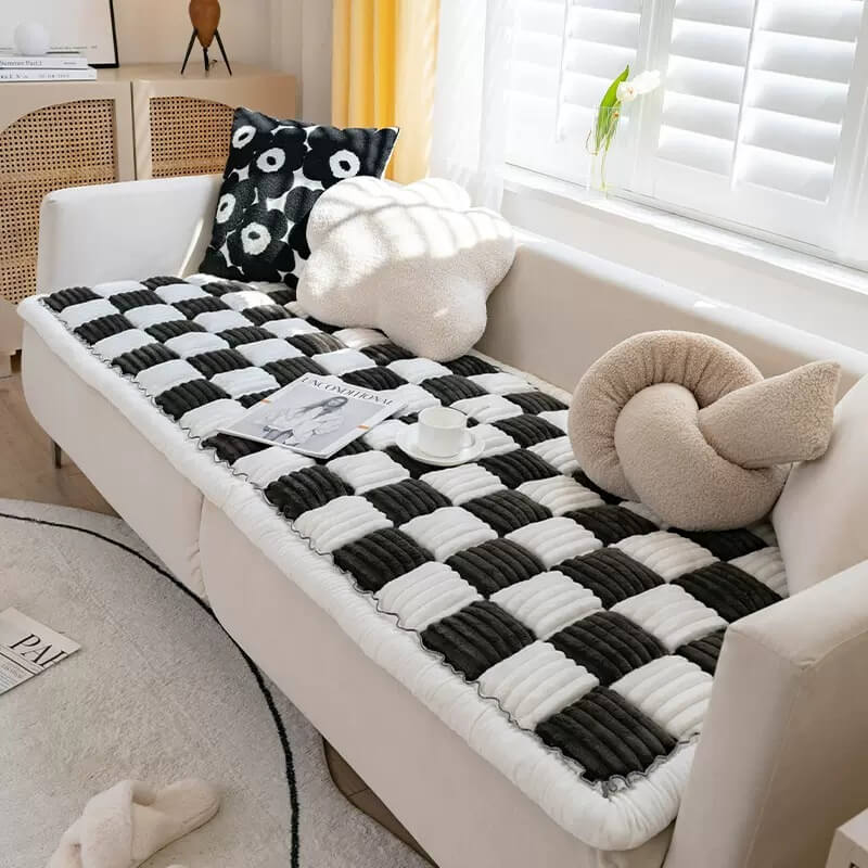 Plaid Square Comfy Couch Covers
