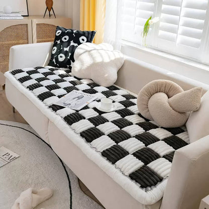 Plaid Square Comfy Couch Covers