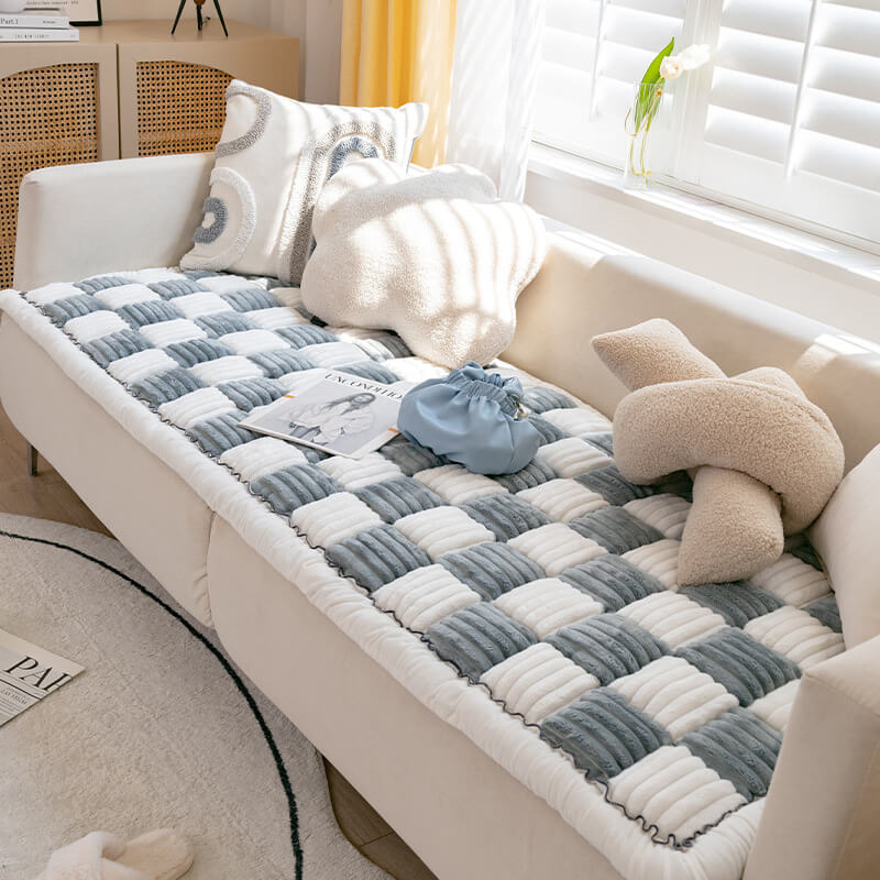 Plaid Square Comfy Couch Covers