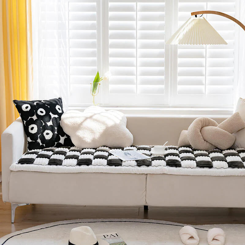 Plaid Square Comfy Couch Covers