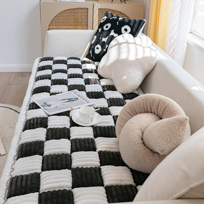 Plaid Square Comfy Couch Covers