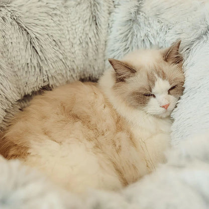 Donut Plush Cat Cave