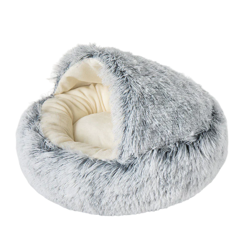 Plush Cat Cave Bed