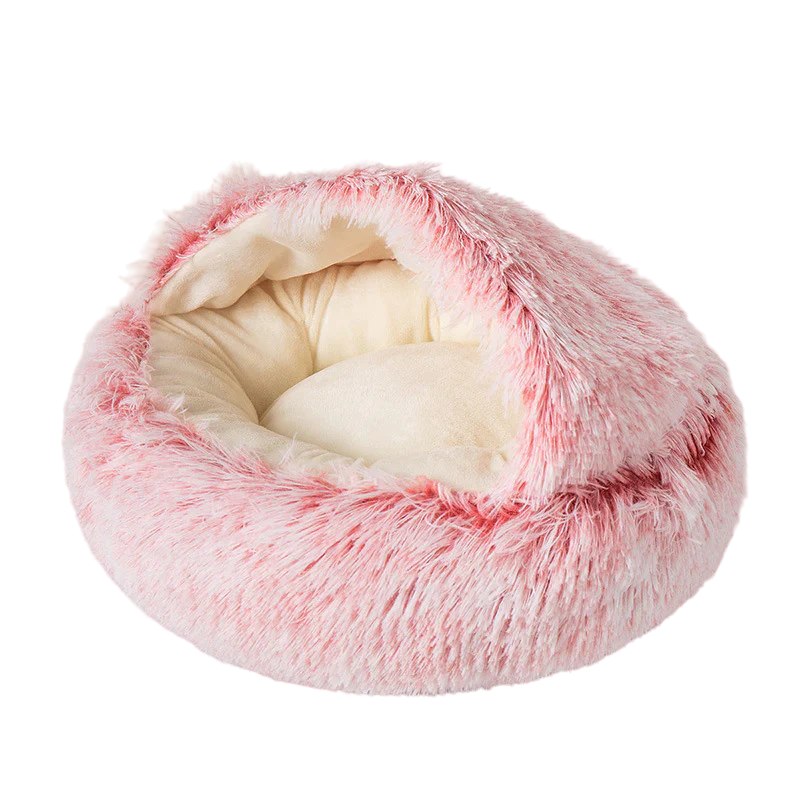 Plush Cat Cave Bed