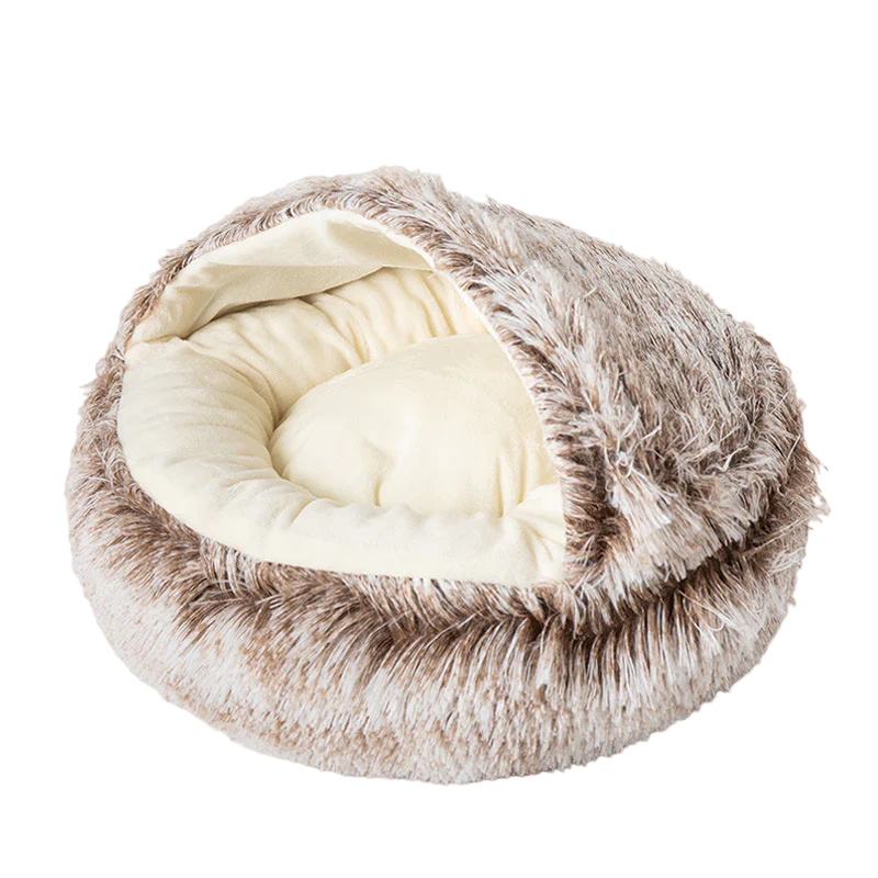 Plush Cat Cave Bed