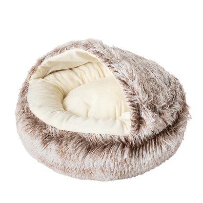 Plush Cat Cave Bed