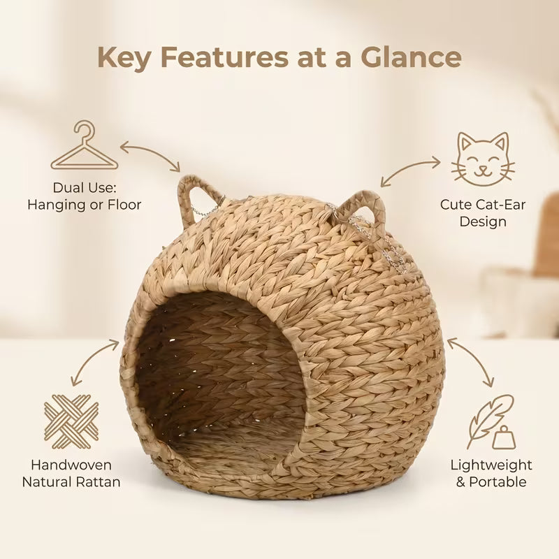 Natural Woven Cat Hideout