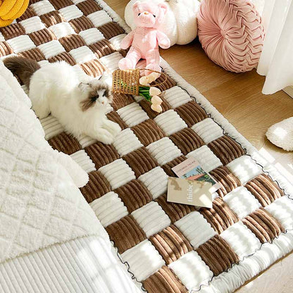 Plaid Square Comfy Couch Covers